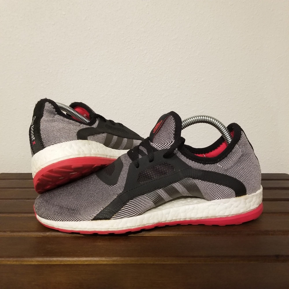 Adidas Pureboost X Grey Red Black size 7